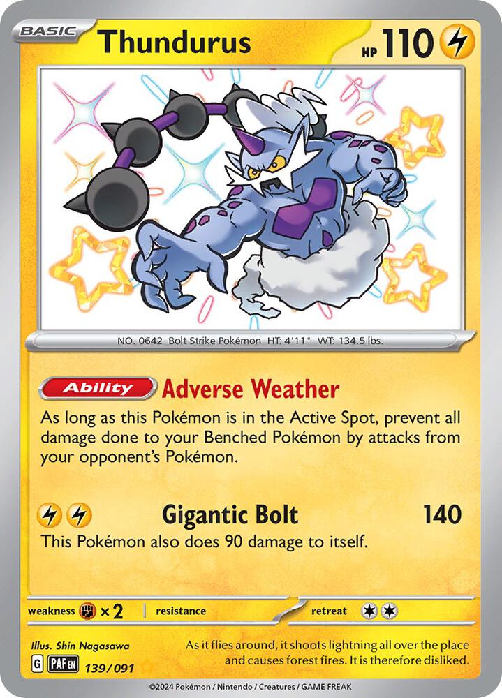 Thundurus #139 - Paldean Fates
