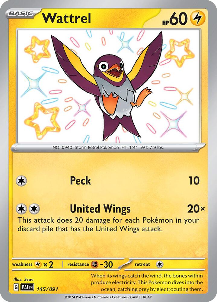 Wattrel #145 - Paldean Fates