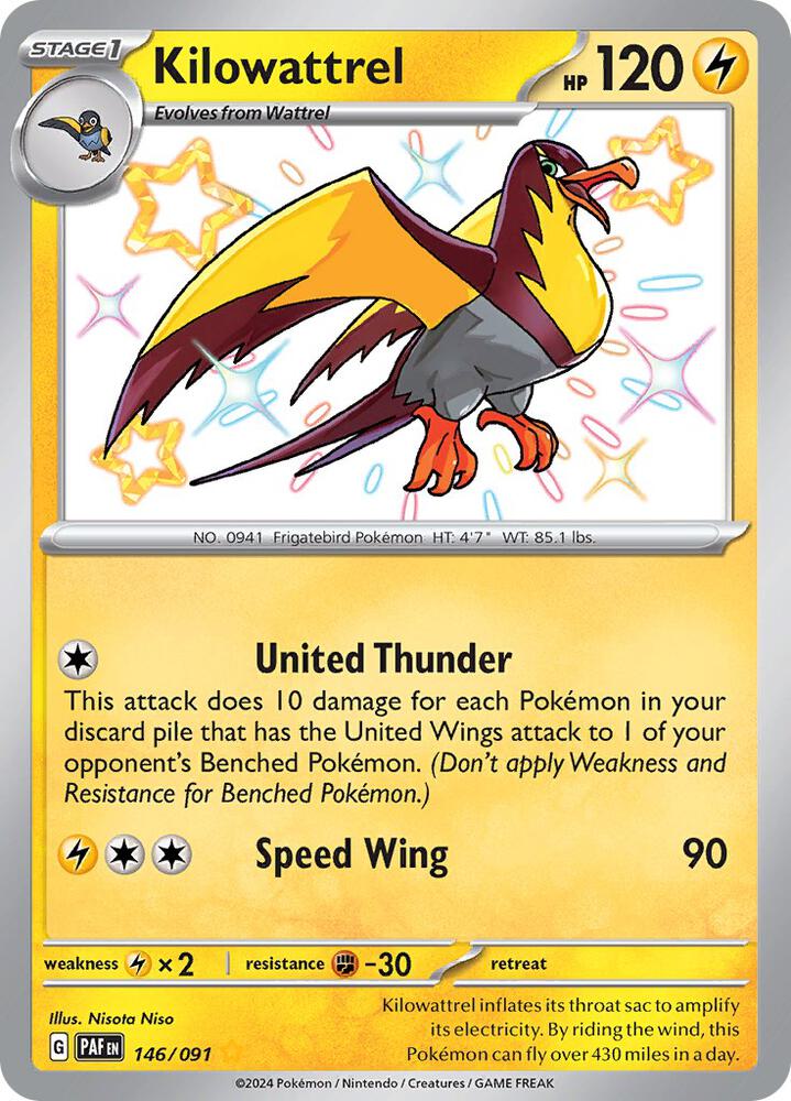 Kilowattrel #146 - Paldean Fates