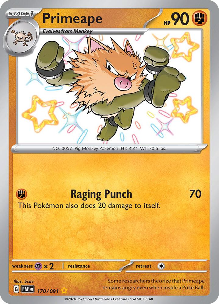 Primeape #170 - Paldean Fates