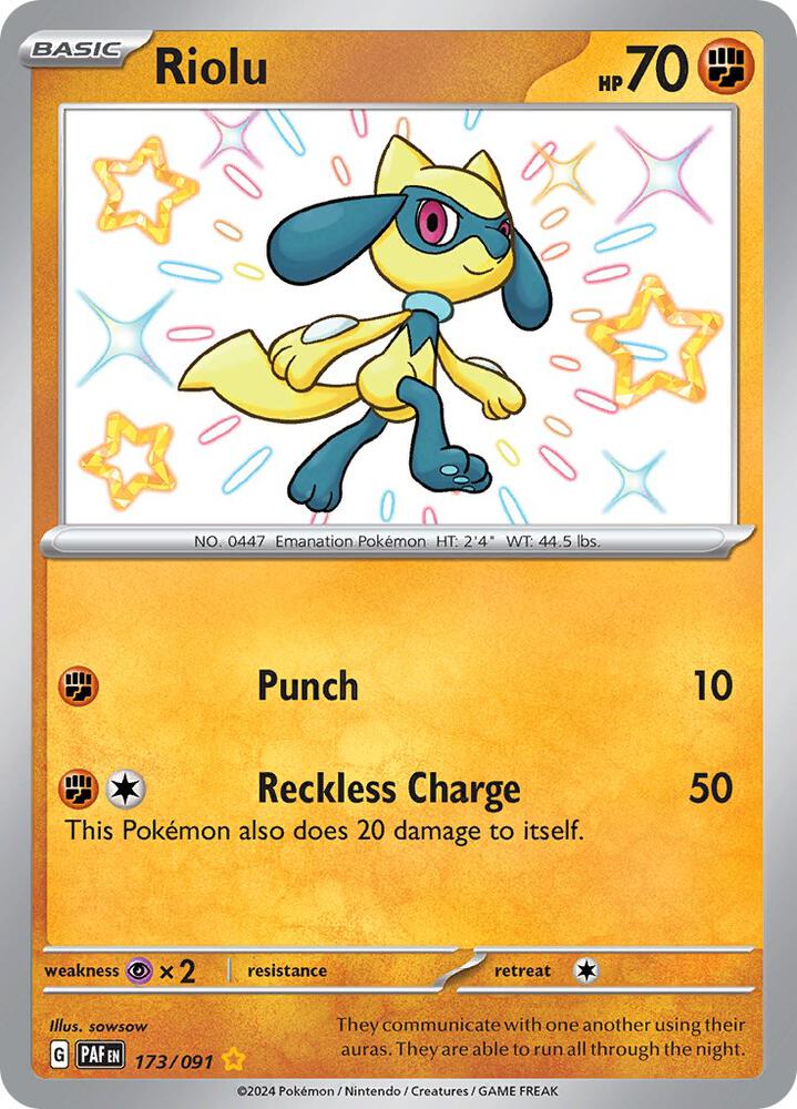 Riolu #173 - Paldean Fates