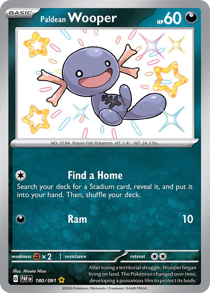 Paldean Wooper #180 - Paldean Fates