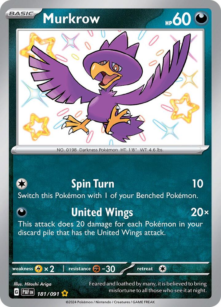Murkrow #181 - Paldean Fates