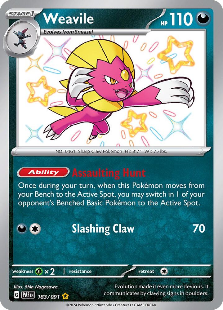 Weavile #183 - Paldean Fates