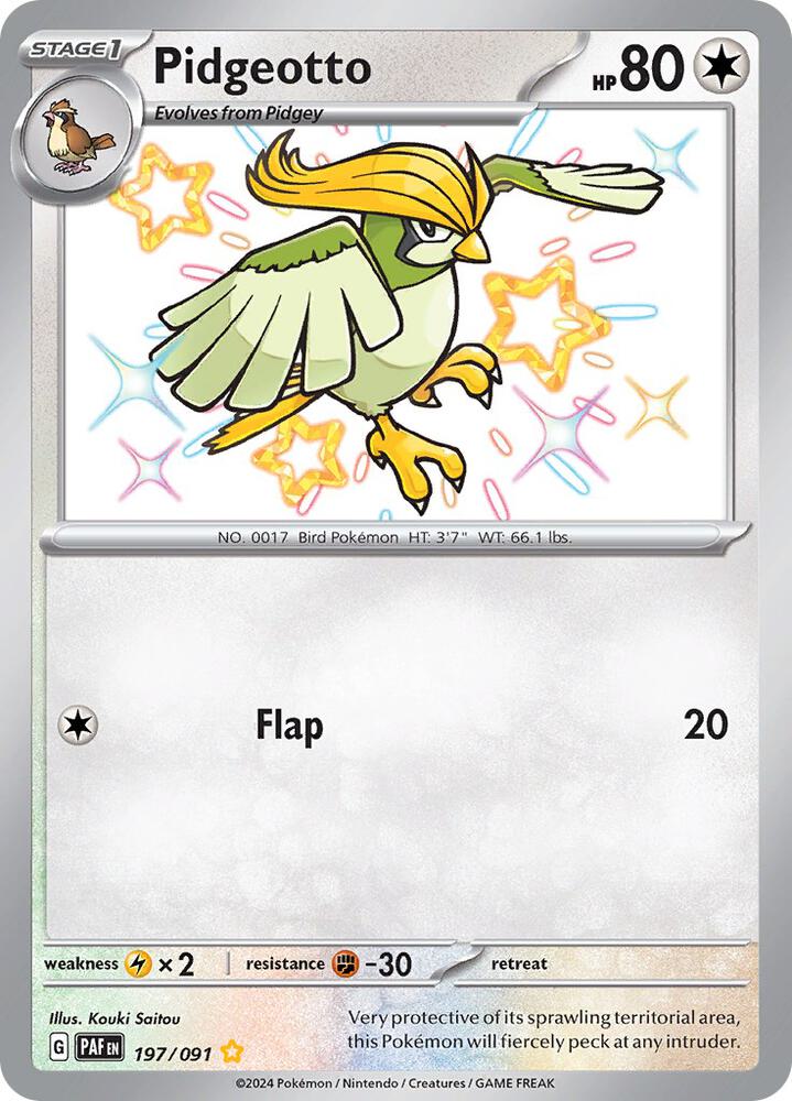 Pidgeotto #197 - Paldean Fates