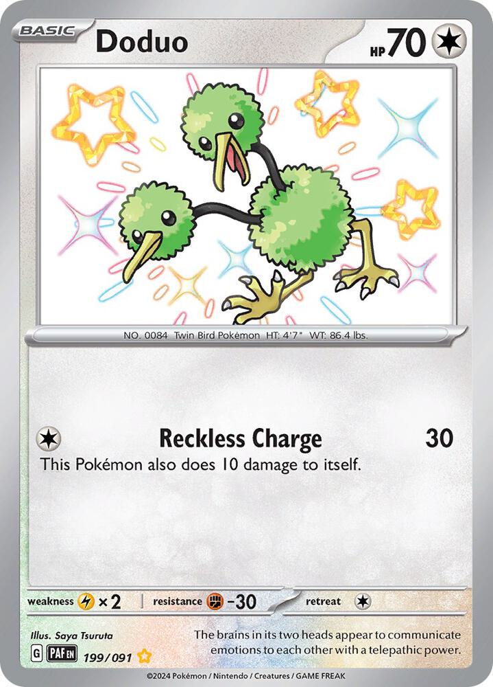 Doduo #199 - Paldean Fates