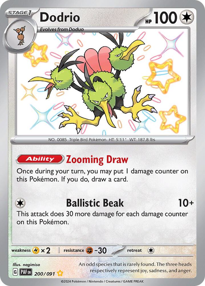 Dodrio #200 - Paldean Fates