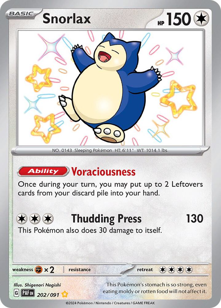 Snorlax #202 - Paldean Fates