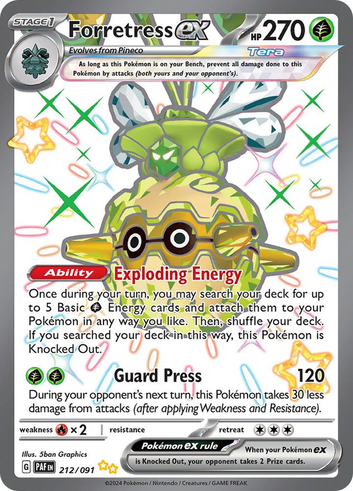 Forretress ex #212 - Paldean Fates