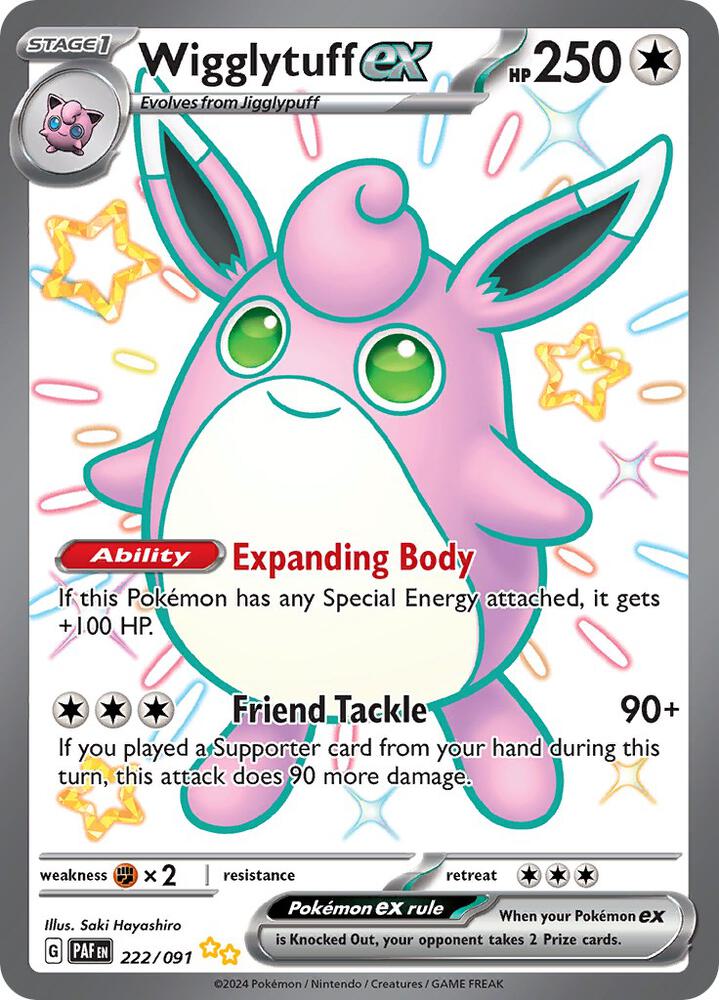 Wigglytuff ex #222 - Paldean Fates