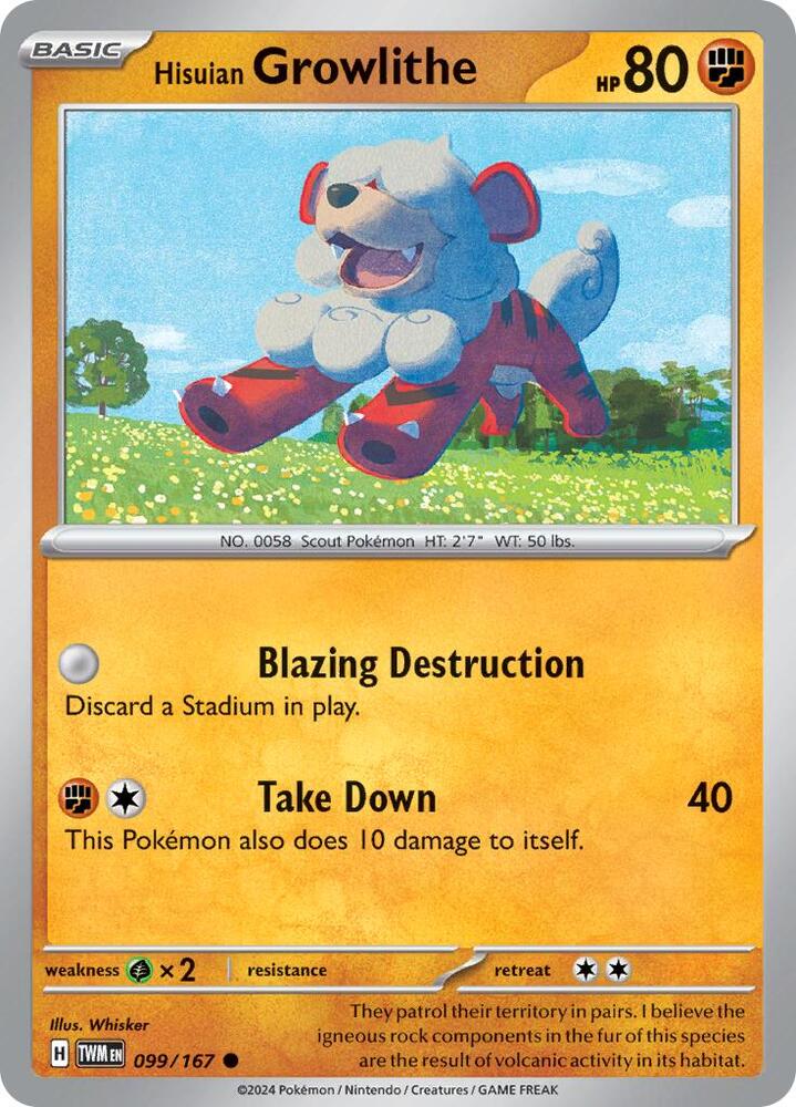 Hisuian Growlithe #99 - Twilight Masquerade