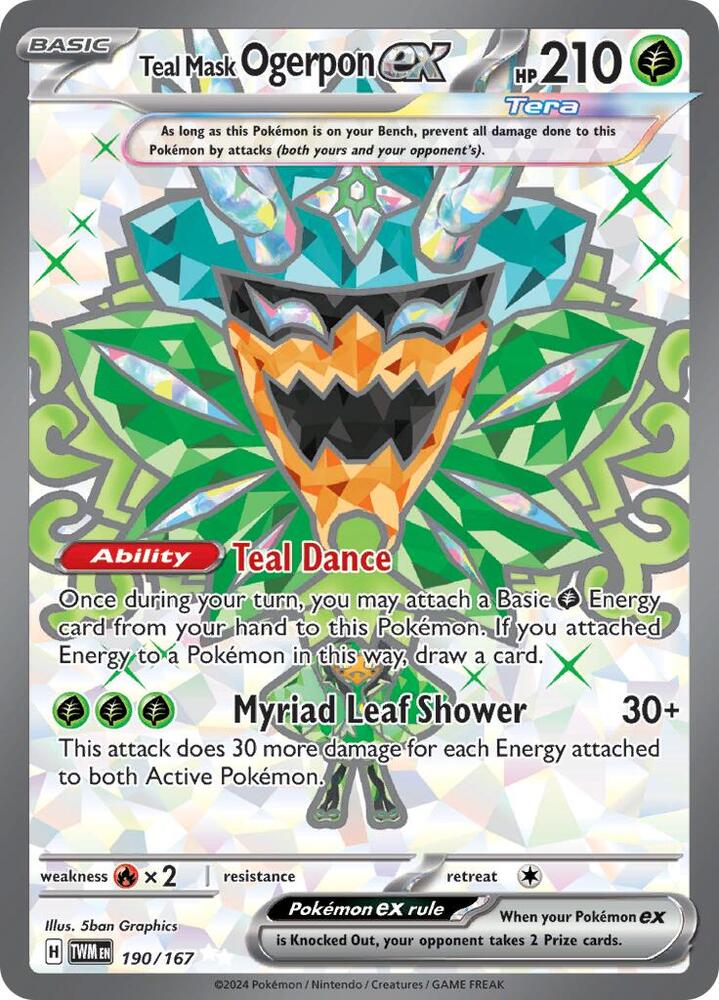 Teal Mask Ogerpon ex #190 - Twilight Masquerade