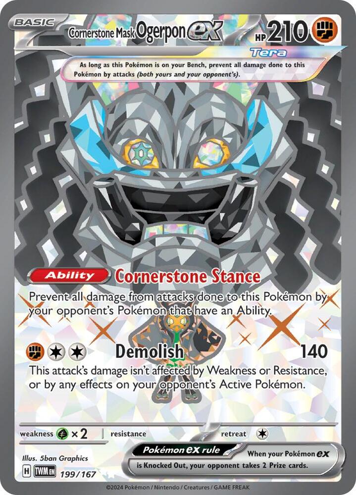 Cornerstone Mask Ogerpon ex #199 - Twilight Masquerade