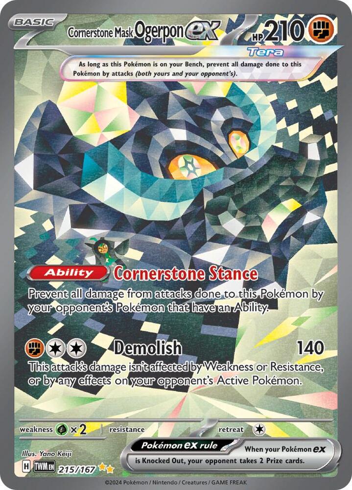 Cornerstone Mask Ogerpon ex #215 - Twilight Masquerade