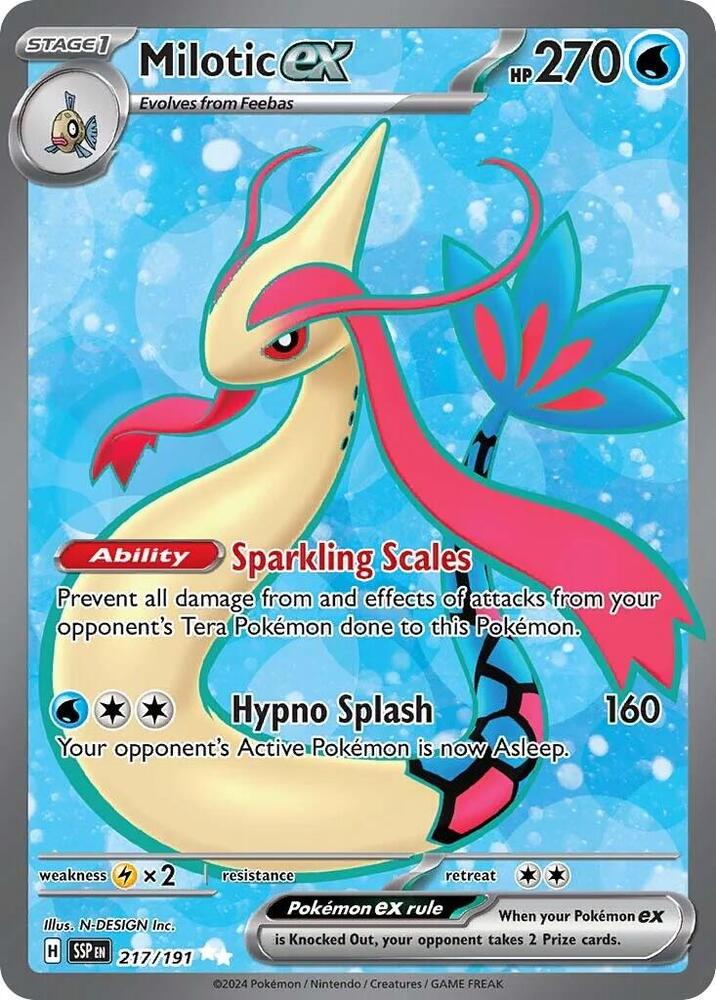 Milotic ex #217 - Surging Sparks