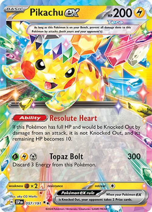 Pikachu ex #57 - Surging Sparks