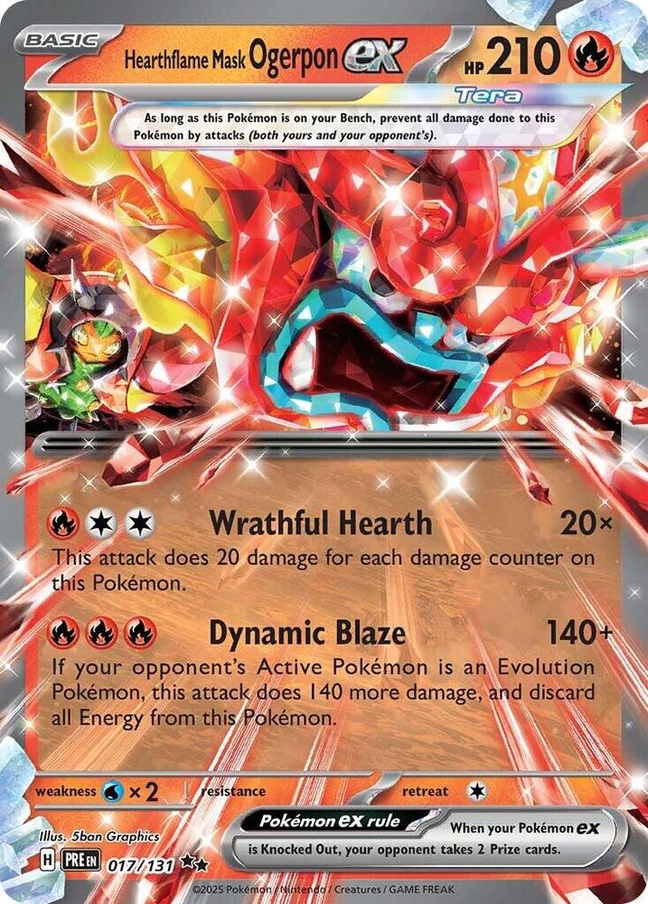 Hearthflame Mask Ogerpon ex #17 - Prismatic Evolutions