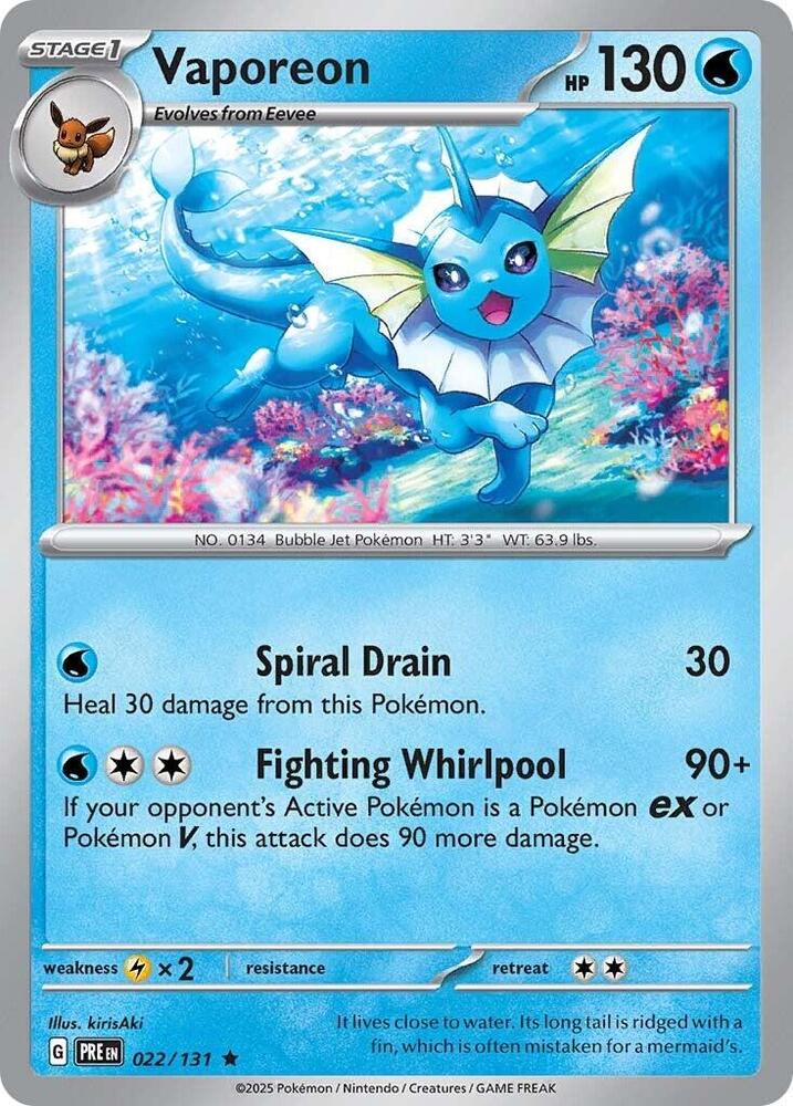 Vaporeon #22 - Prismatic Evolutions