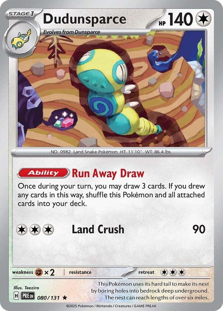 Dudunsparce #80 - Prismatic Evolutions