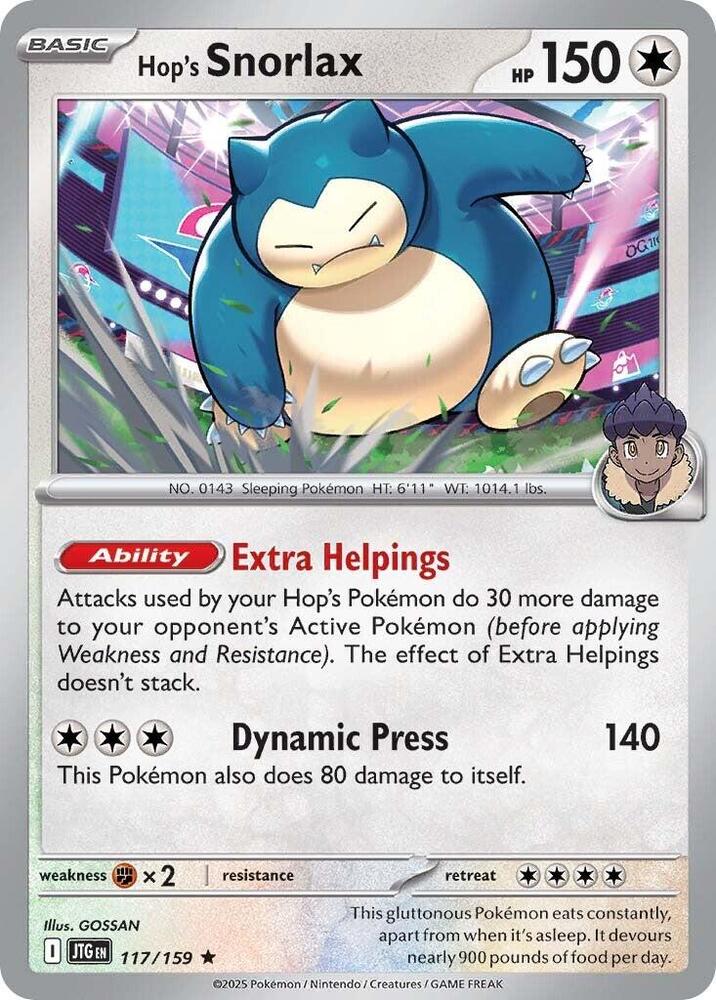 Hop's Snorlax #117 - Journey Together