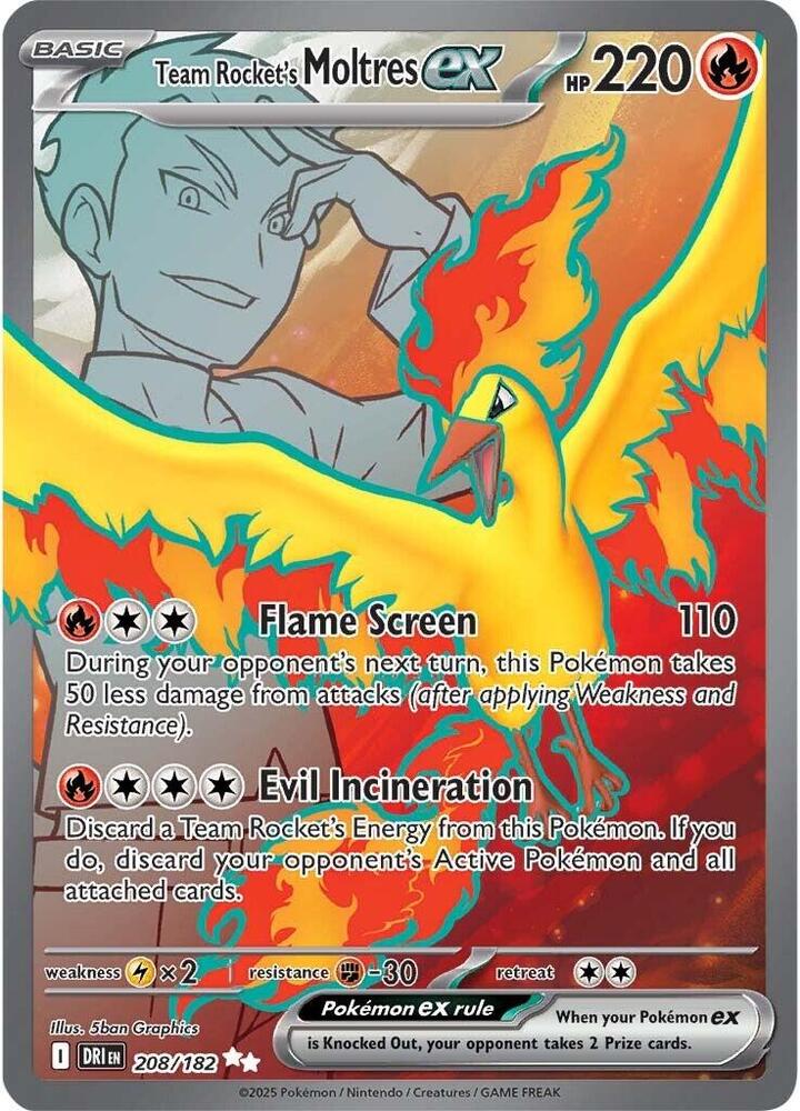 Team Rocket's Moltres ex #208 - Destined Rivals