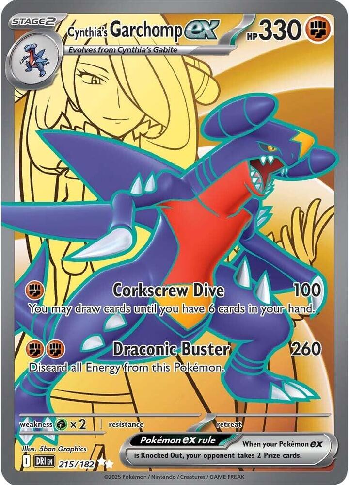 Cynthia's Garchomp ex #215 - Destined Rivals