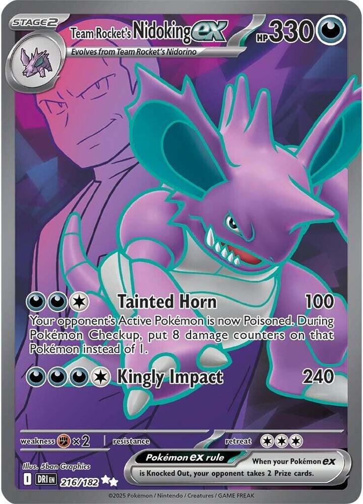 Team Rocket's Nidoking ex #216 - Destined Rivals