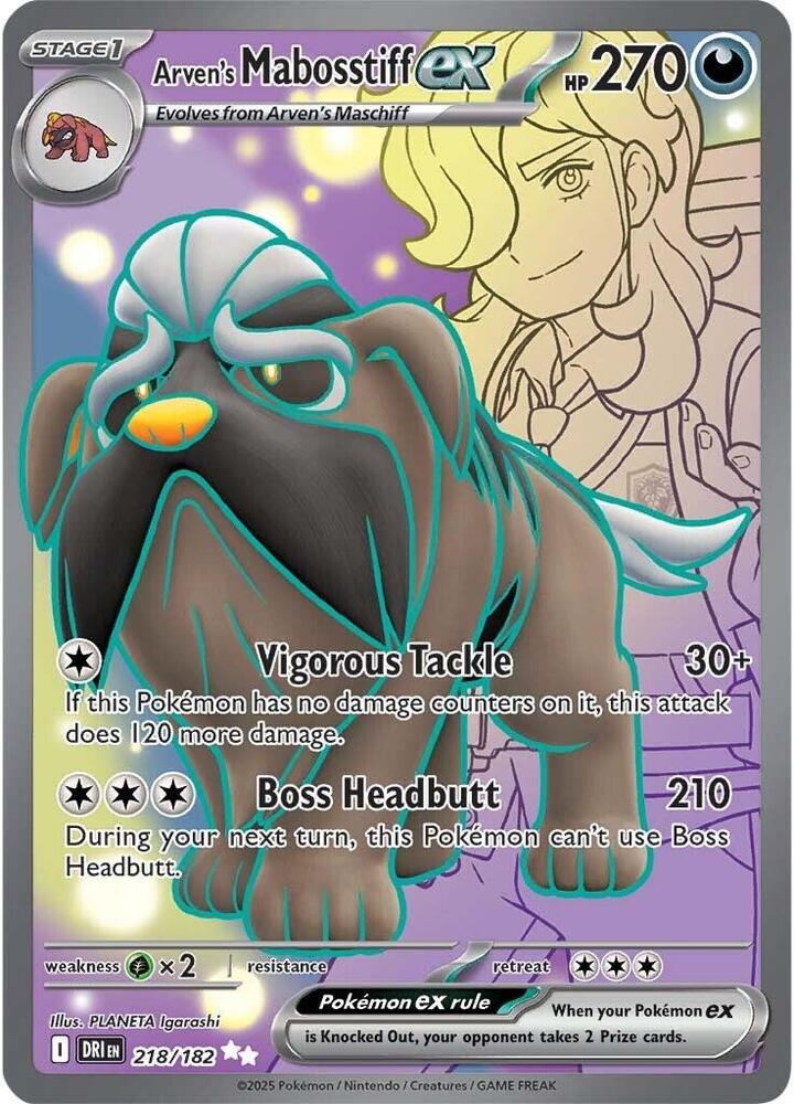 Arven's Mabosstiff ex #218 - Destined Rivals