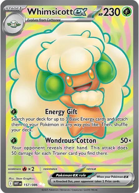 Whimsicott ex #157 - White Flare