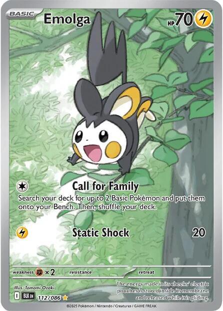 Emolga #112 - Black Bolt