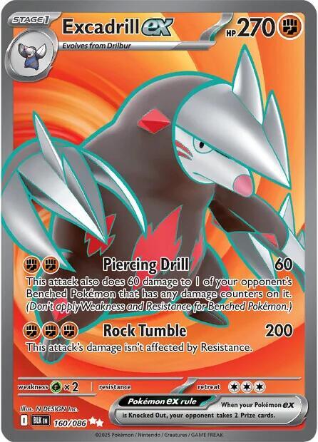 Excadrill ex #160 - Black Bolt