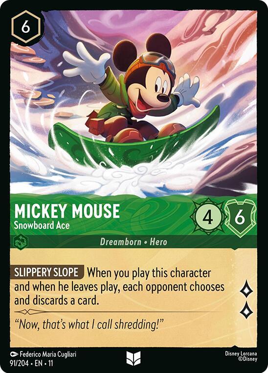 Mickey Mouse - Snowboard Ace #91 - Winterspell
