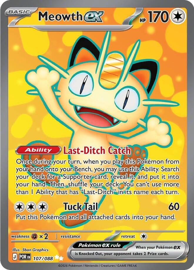 Meowth ex #107 - Perfect Order