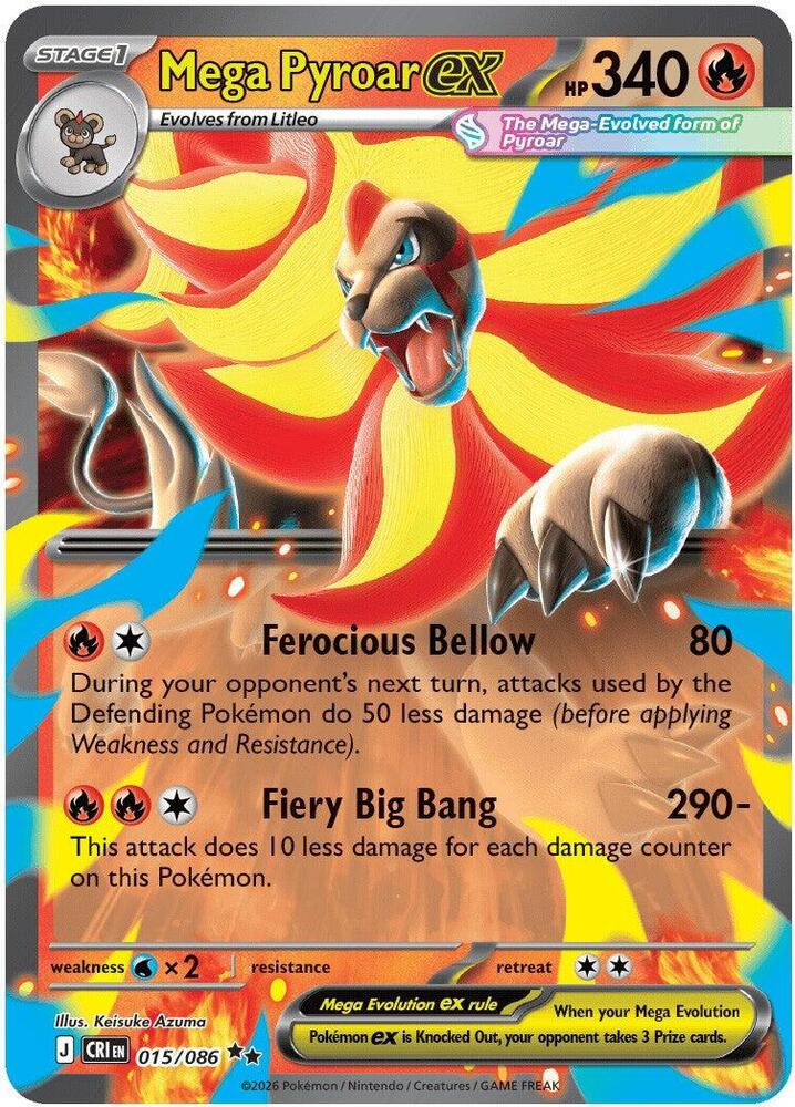 Mega Pyroar ex #15 - Chaos Rising