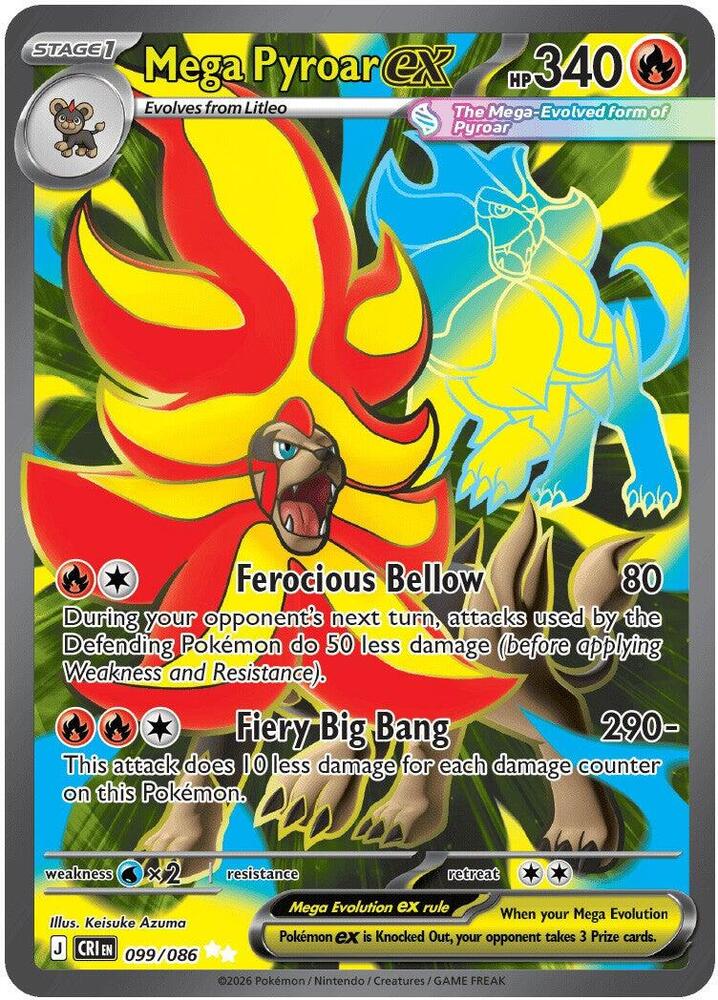 Mega Pyroar ex #99 - Chaos Rising