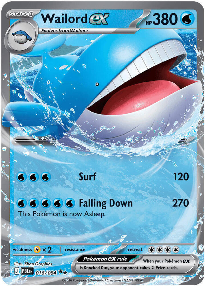 Wailord ex - 016/084 #16 - Pitch Black