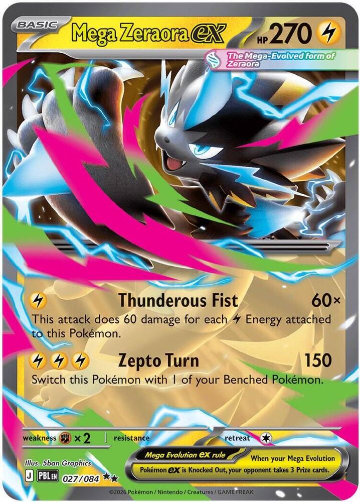 Mega Zeraora ex - 027/084 #27 - Pitch Black