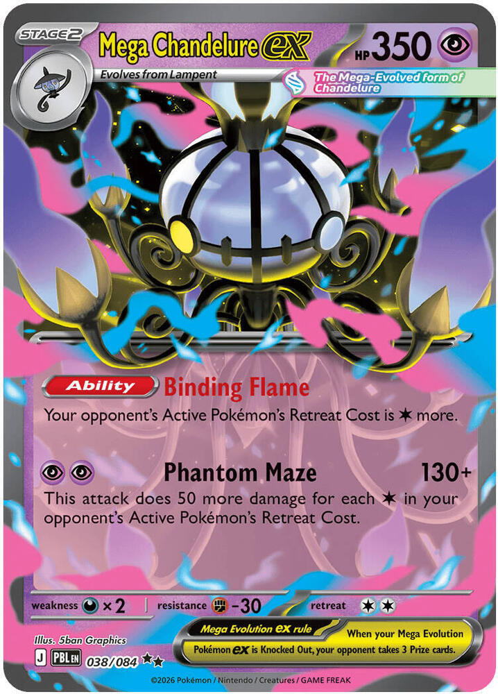 Mega Chandelure ex - 038/084 #38 - Pitch Black