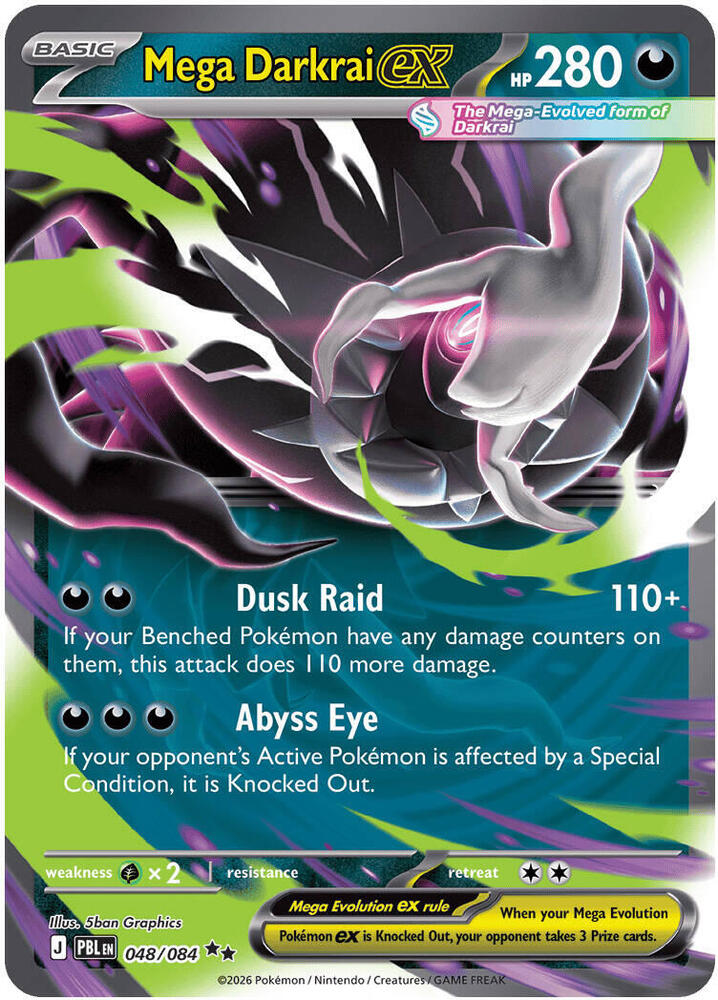Mega Darkrai ex - 048/084 #48 - Pitch Black