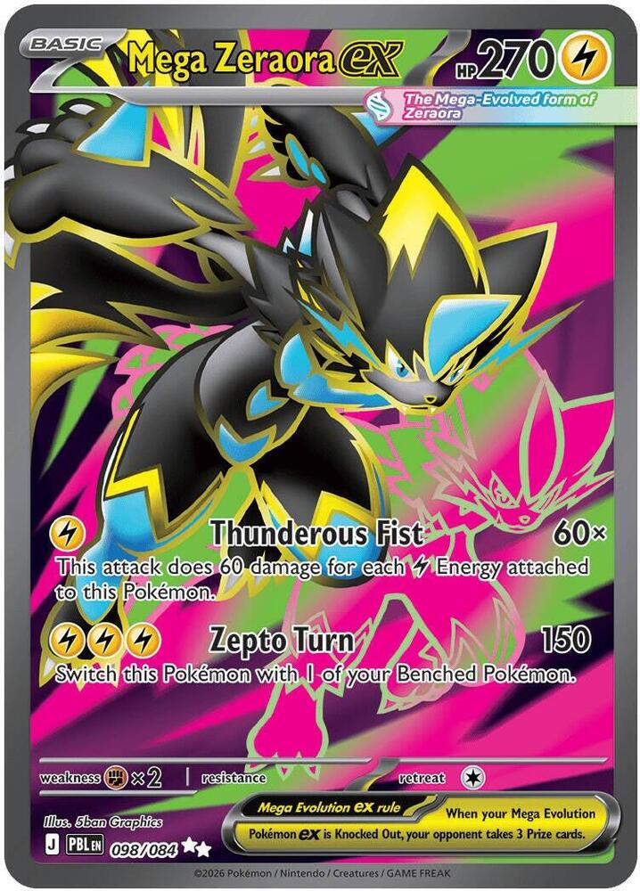 Mega Zeraora ex - 098/084 #98 - Pitch Black
