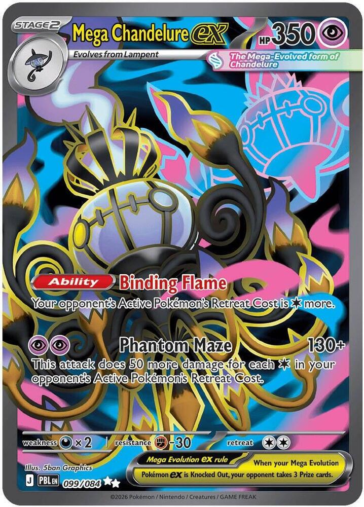 Mega Chandelure ex - 099/084 #99 - Pitch Black