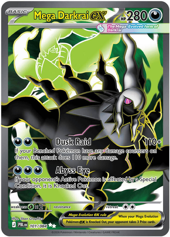 Mega Darkrai ex - 101/084 #101 - Pitch Black