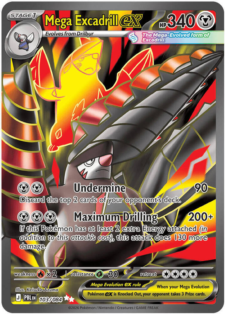 Mega Excadrill ex - 103/084 #103 - Pitch Black