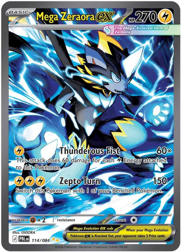 Mega Zeraora ex - 114/084 #114 - Pitch Black