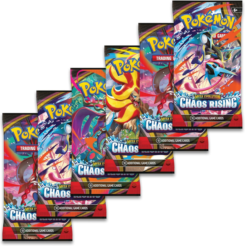 Pokémon TCG: Mega Evolution—Chaos Rising Booster Bundle (6 Booster Packs)
