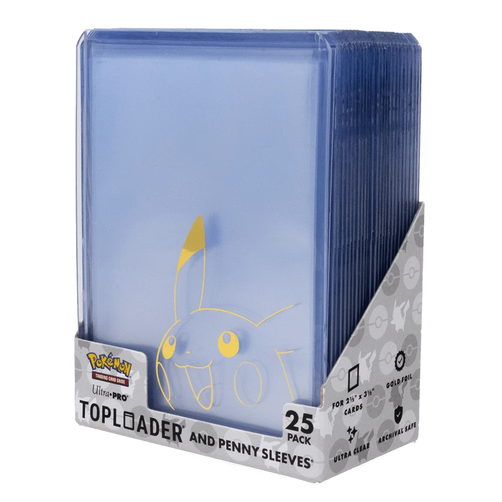 PIKACHU TOPLOADER® AND PENNY SLEEVES® COMBO PACK FOR THE POKÉMON TRADING CARD GAME (25 PACK)
